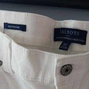 Talbots Cream Boyfriend Jeans